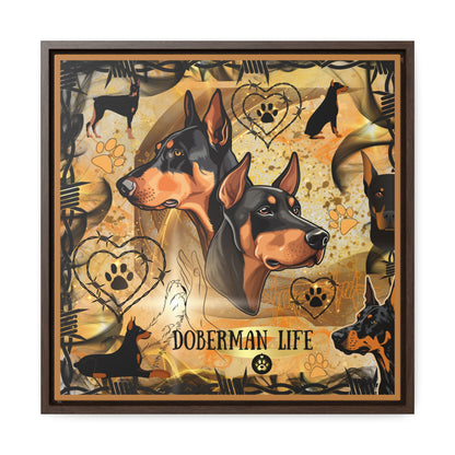 Doberman Life Canvas Wall Art