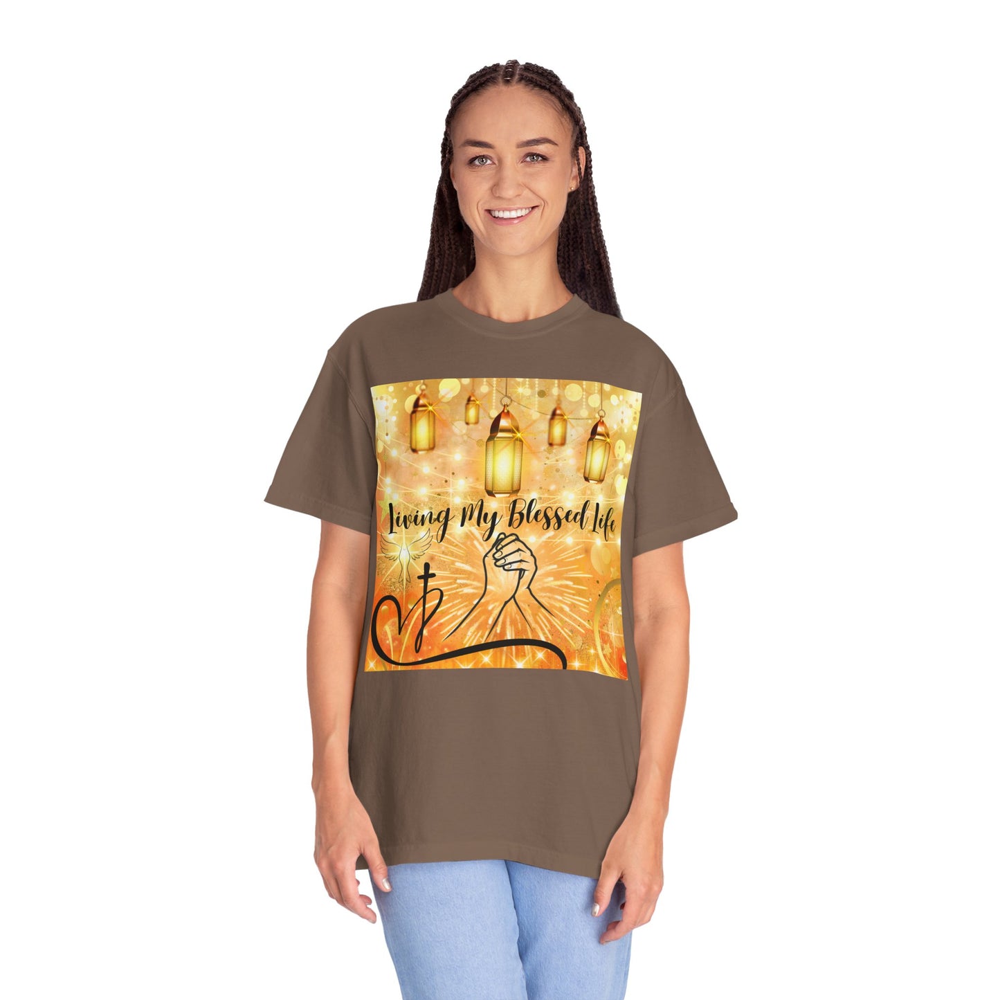 Living My Blessed Life Unisex Garment-Dyed T-shirt