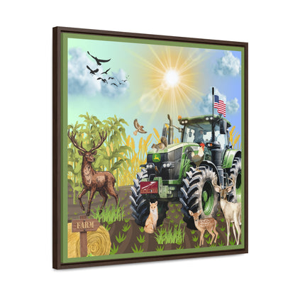 Farming In Florida Seminoles Gallery Canvas Wraps, Square Frame