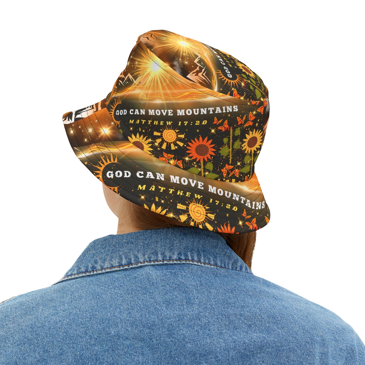 God Can Move Mountains Bucket Hat (AOP)