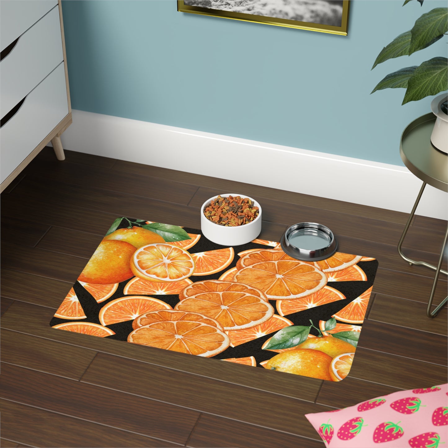 Pet Food Mat (12x18) Oranges