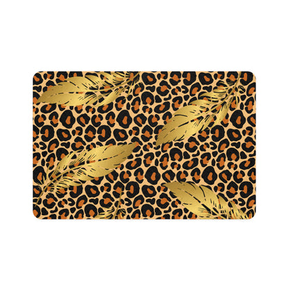 Pet Food Mat (12x18) Feather Leopard