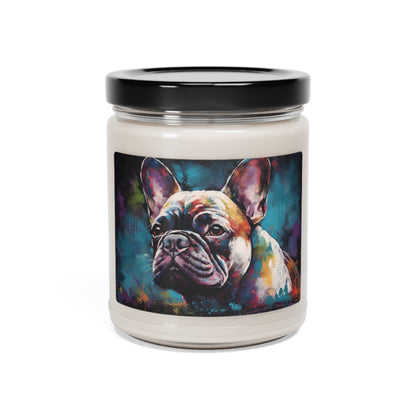 Frenchie Blue Scented Soy Candle, 9oz