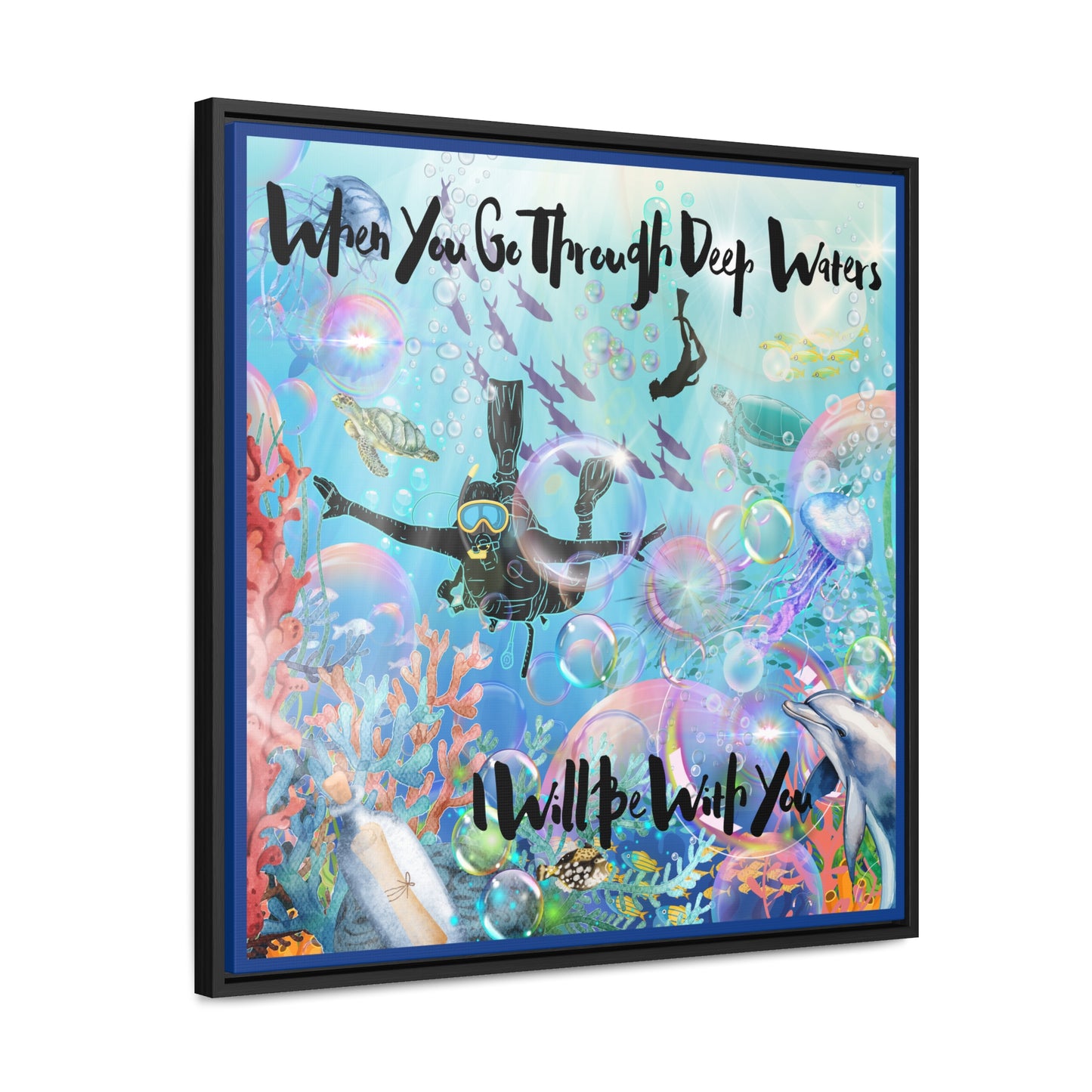 I WIll Be With You Gallery Canvas Wraps, Square Frame