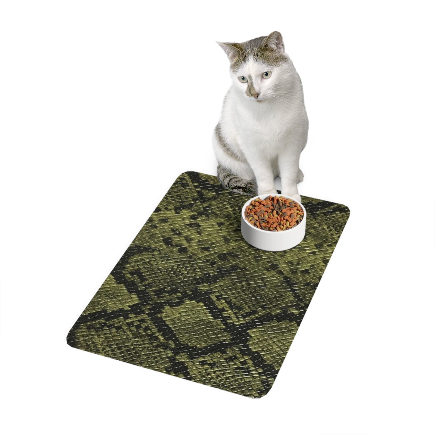 Pet Food Mat (12x18) Python Green