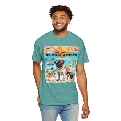 Pugs & Kisses Unisex Garment-Dyed T-shirt