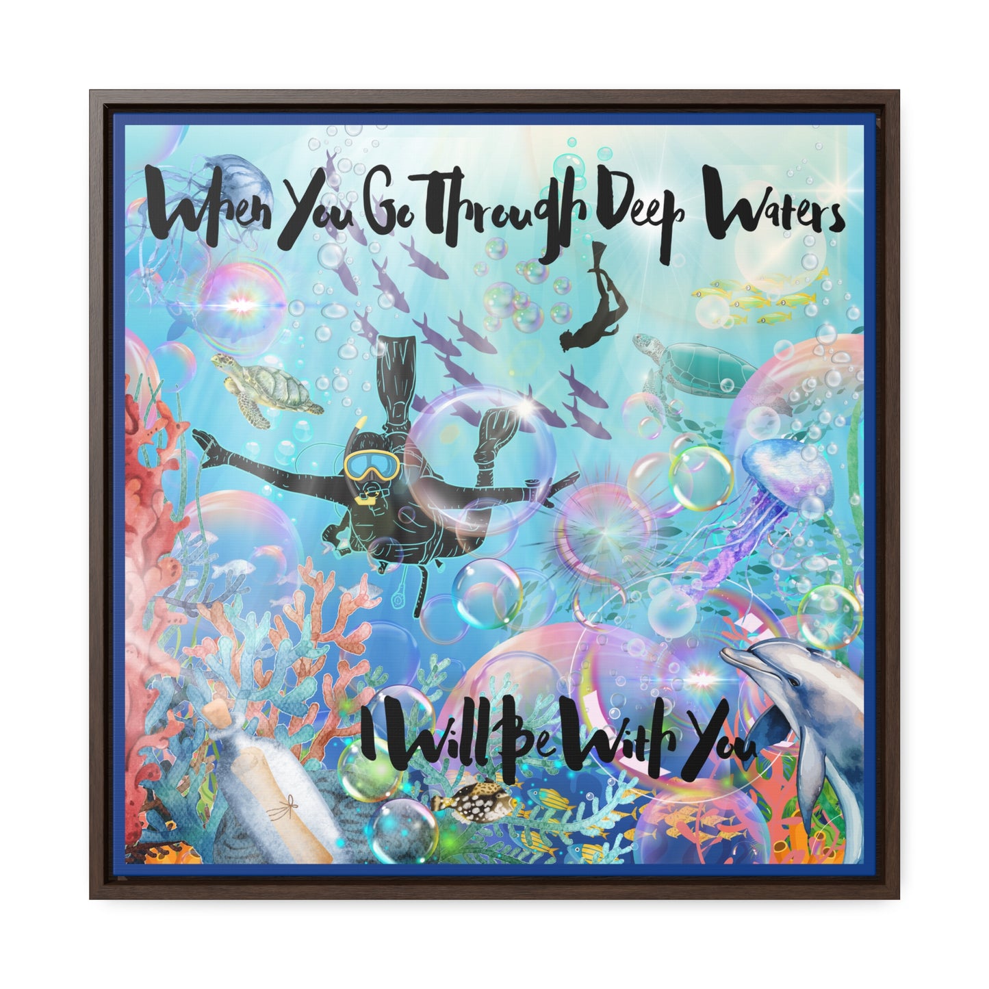 I WIll Be With You Gallery Canvas Wraps, Square Frame