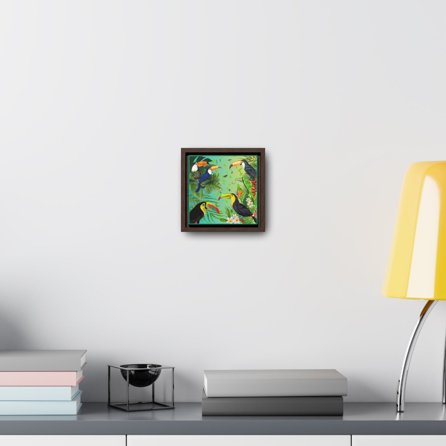 Toucans Gallery Canvas Wraps, Square Frame