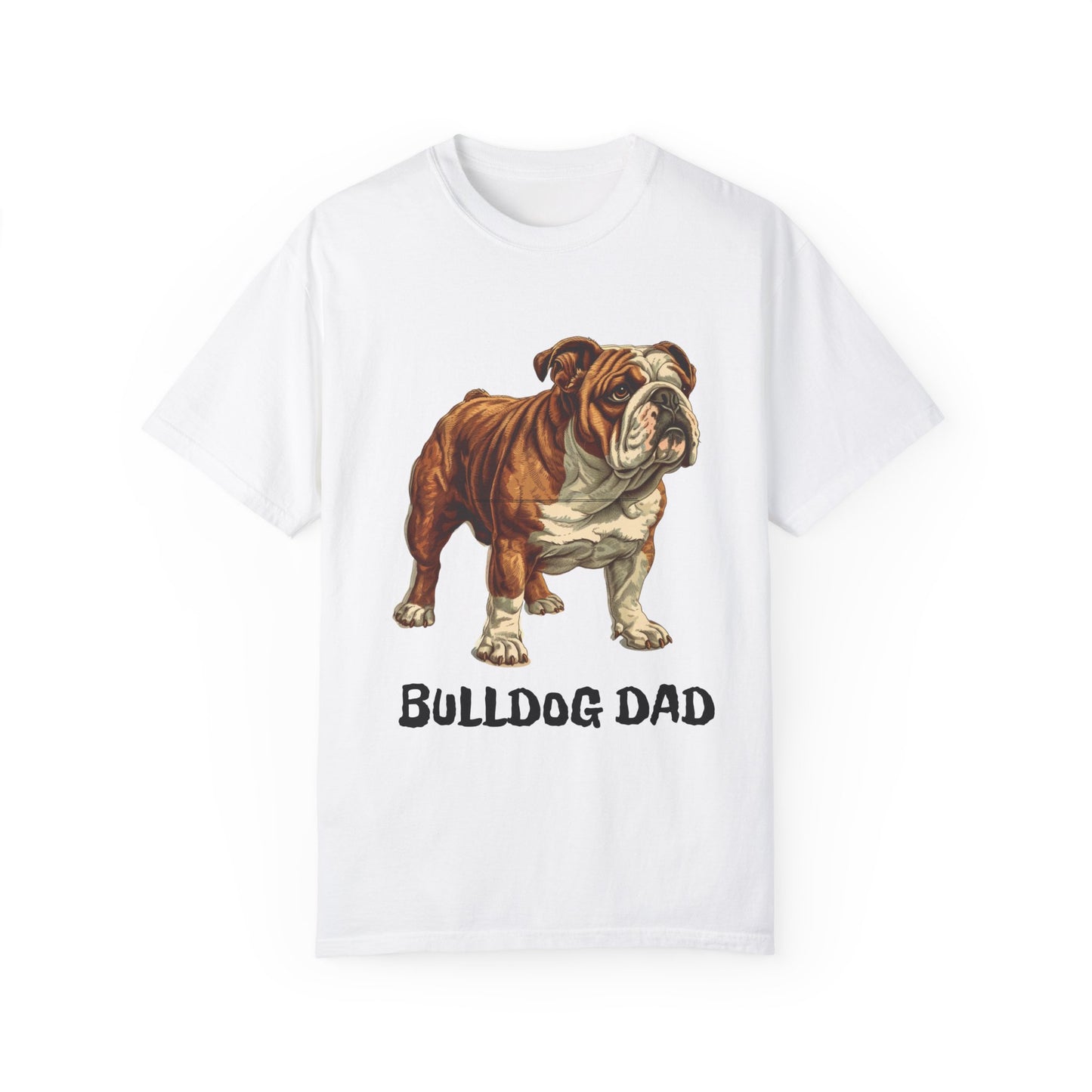 English Bulldog Dad Unisex Garment-Dyed T-shirt