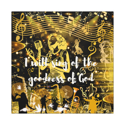 I Will Sing - Inspirational Canvas Wall Art, Music Decor, Home Office Inspiration, Gift for Musicians, Religious Gift, Wall Decoration