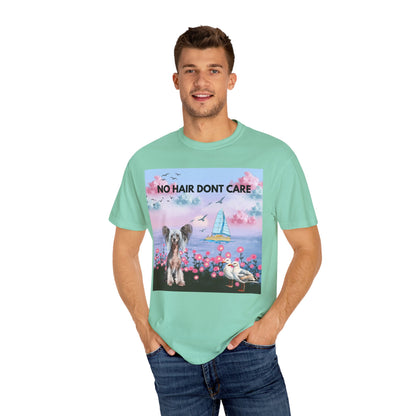 No Hair Don't Care Unisex Garment-Dyed T-shirt