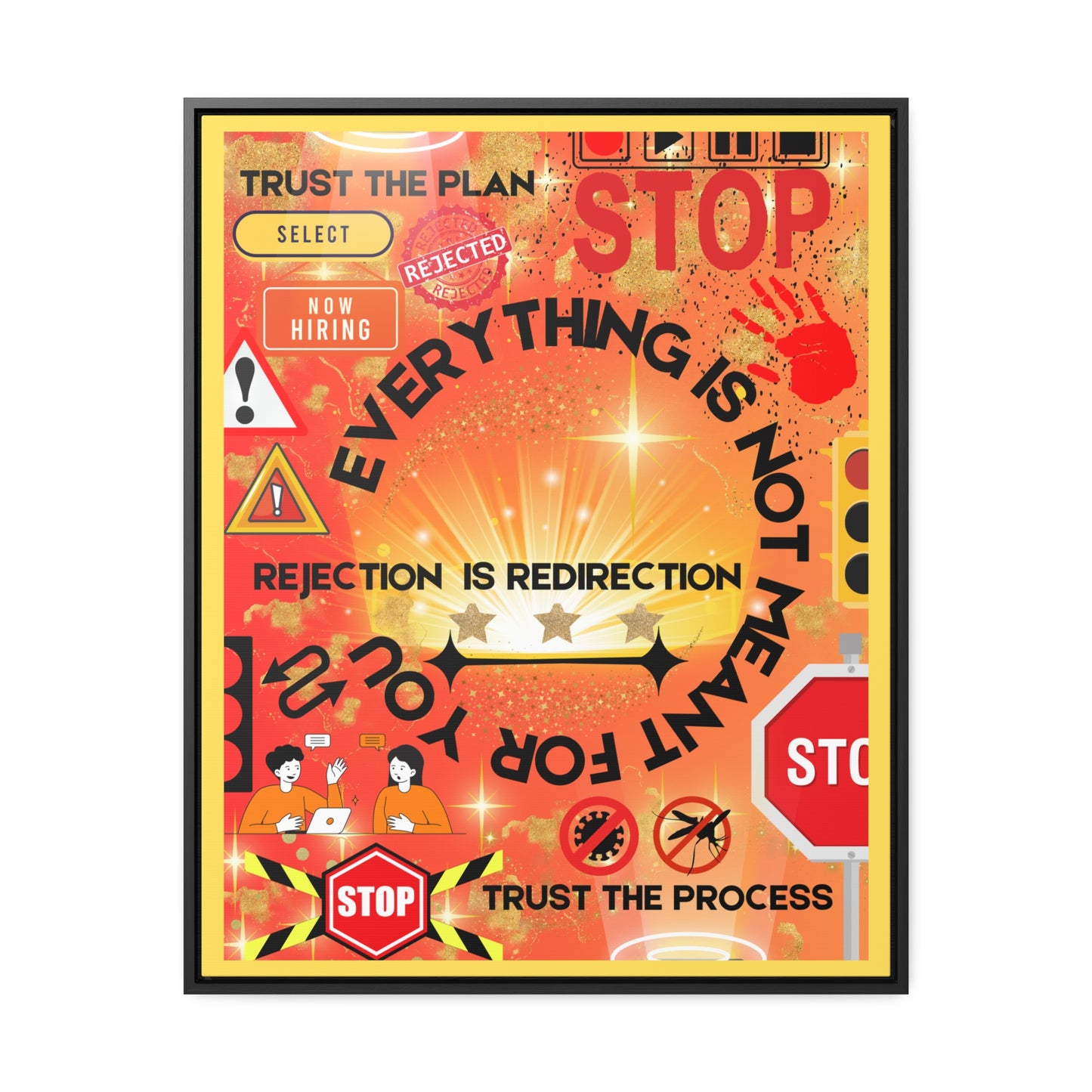 Rejection is Redirection Canvas Wall Art