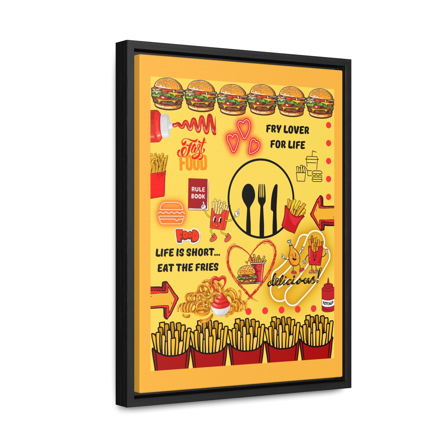 Eat The Fries Canvas Wall Art