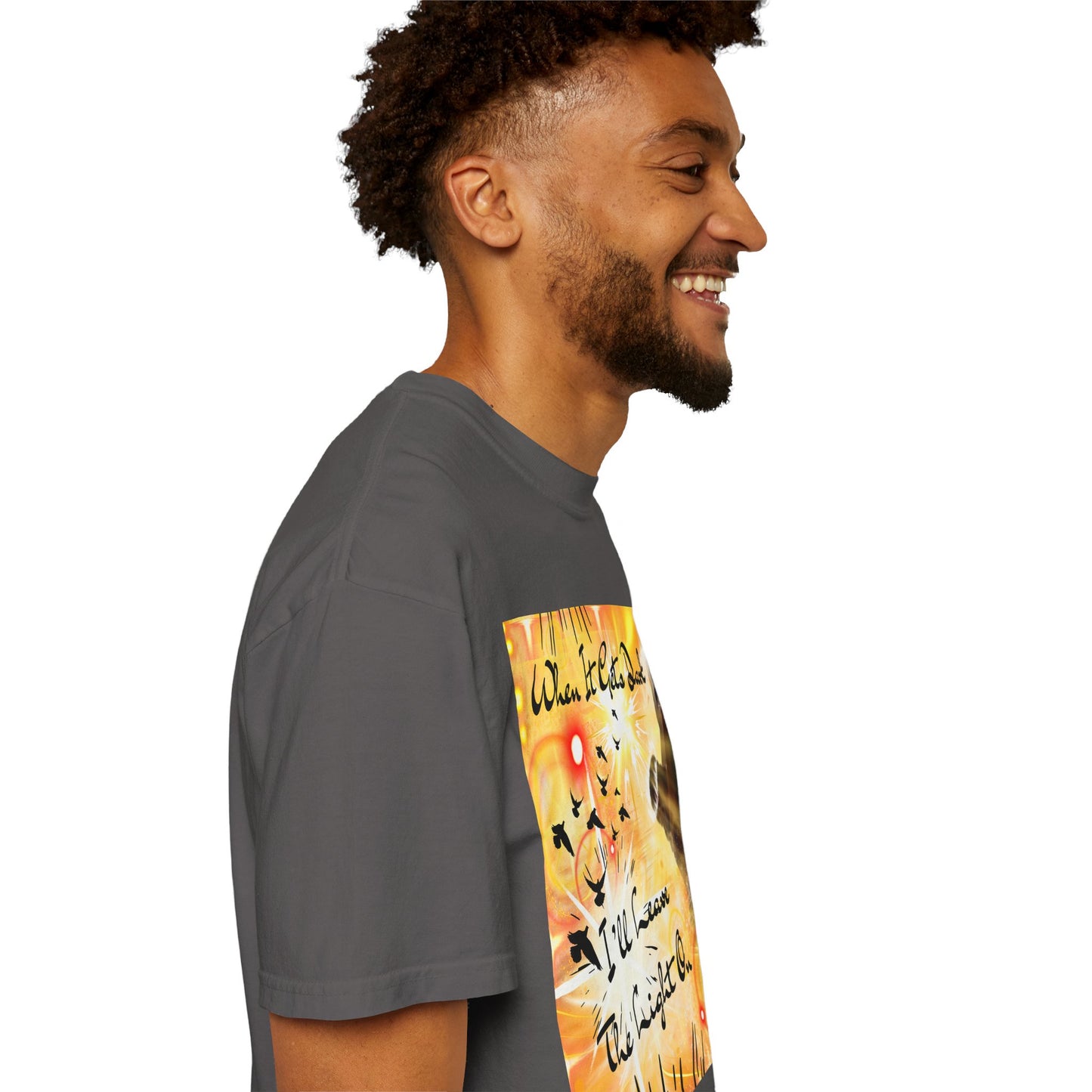 Leave The Light On Unisex Garment-Dyed T-shirt