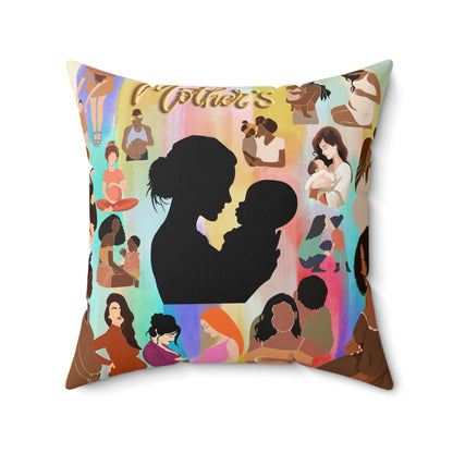 Mothers Spun Polyester Square Pillow