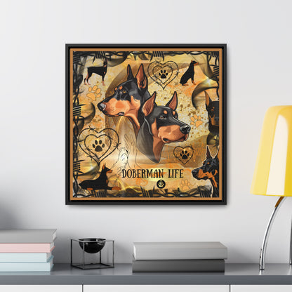 Doberman Life Canvas Wall Art