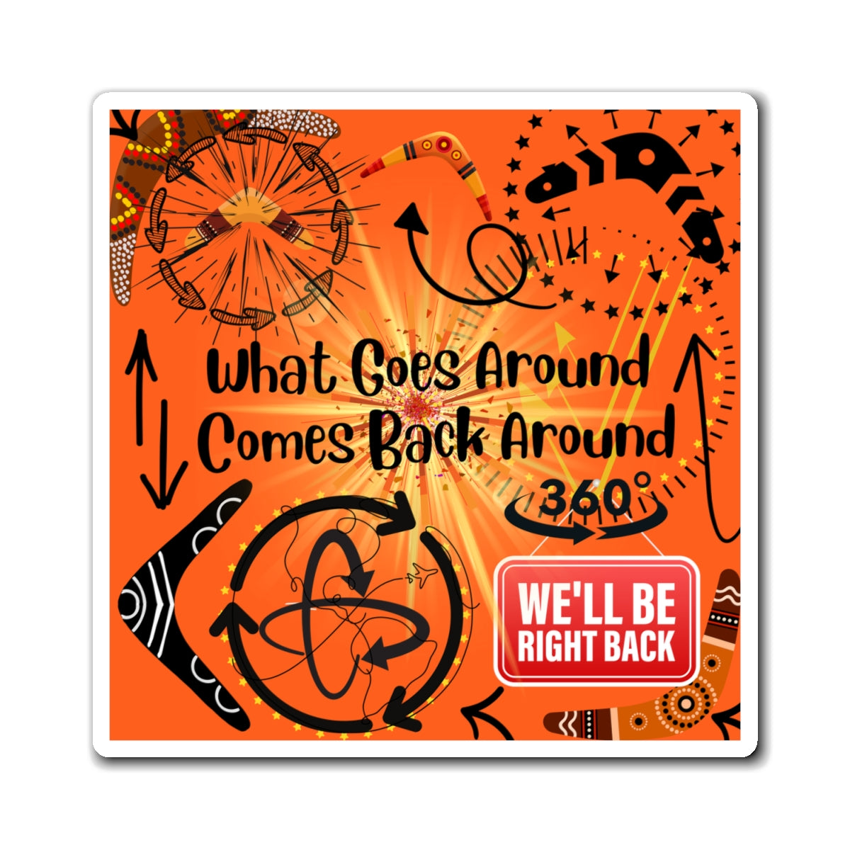 What Goes Around Comes Back Around Magnets