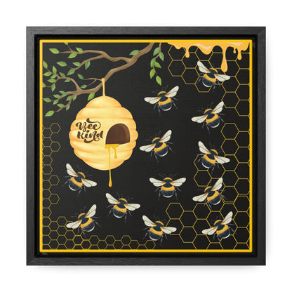 Bee Kind Gallery Canvas Wraps, Square Frame