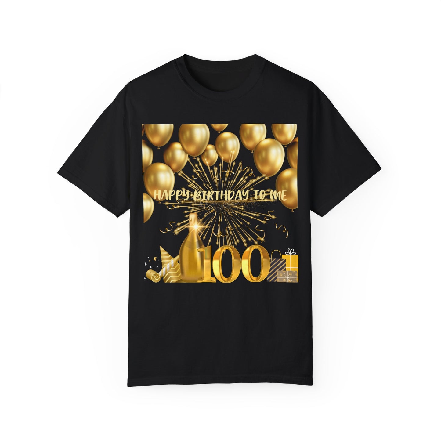 Happy Birthday 100 Unisex Garment-Dyed T-shirt