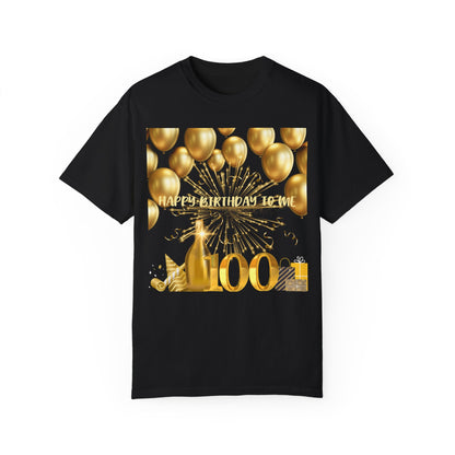 Happy Birthday 100 Unisex Garment-Dyed T-shirt