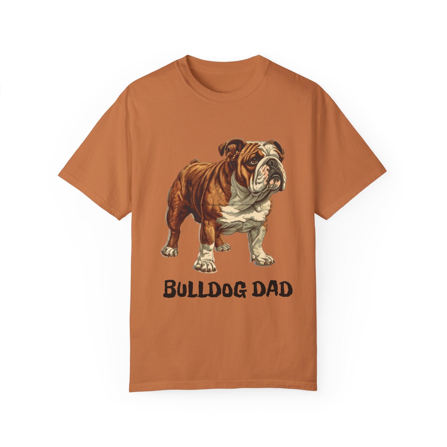 English Bulldog Dad Unisex Garment-Dyed T-shirt