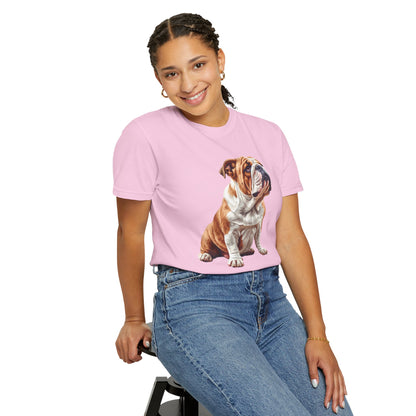 Bulldog Mom Unisex Garment-Dyed T-shirt