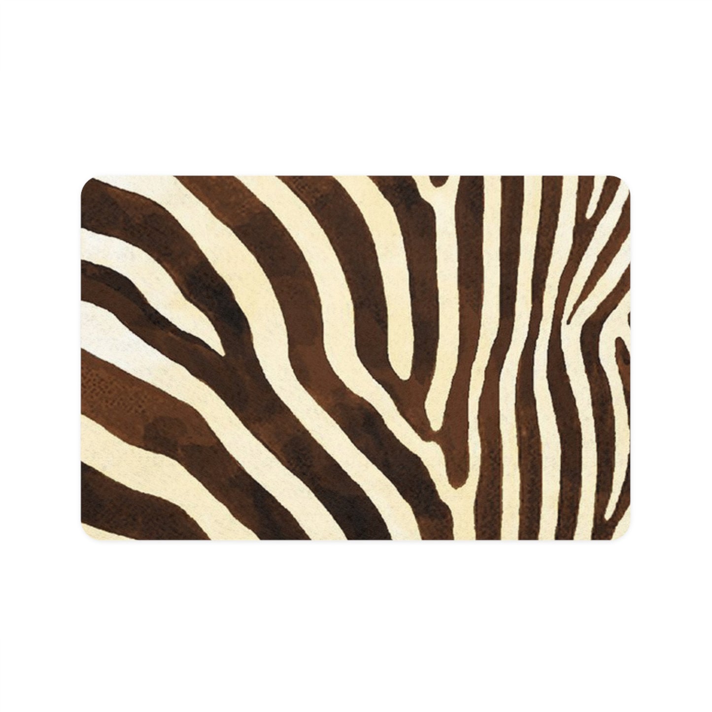 Pet Food Mat (12x18) Zebra Brown