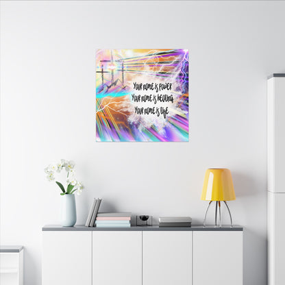 Your Name - Inspirational Wall Art Canvas, Motivational Home Decor, Faith-Based Gift, Religious Art for Home, Modern Canvas Print, Uplifting Artwork
