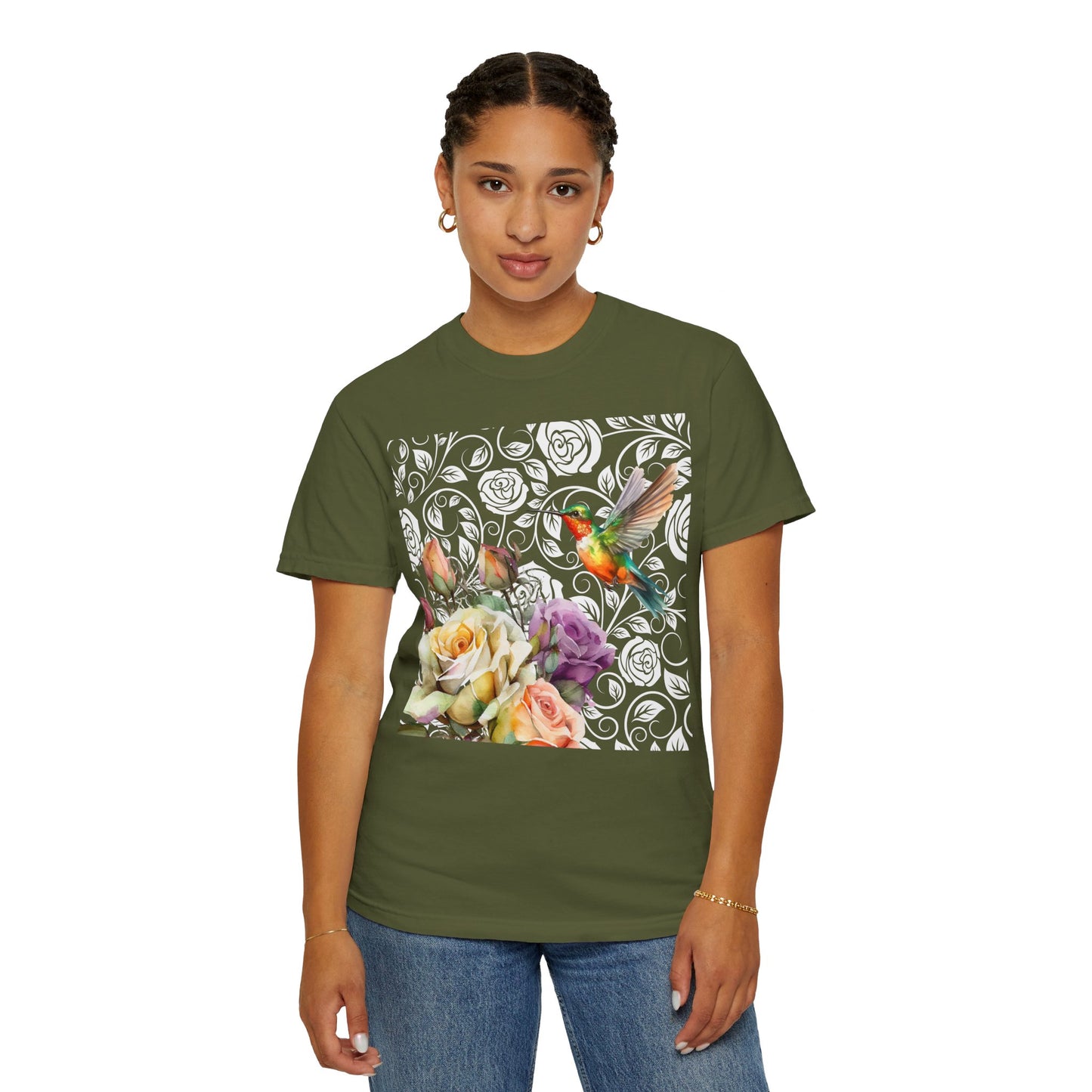 Hummingbird 2 Unisex Garment-Dyed T-shirt