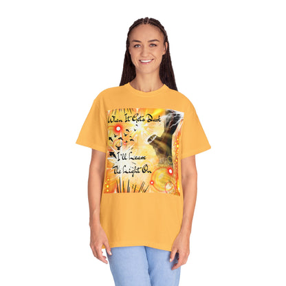 Leave The Light On Unisex Garment-Dyed T-shirt