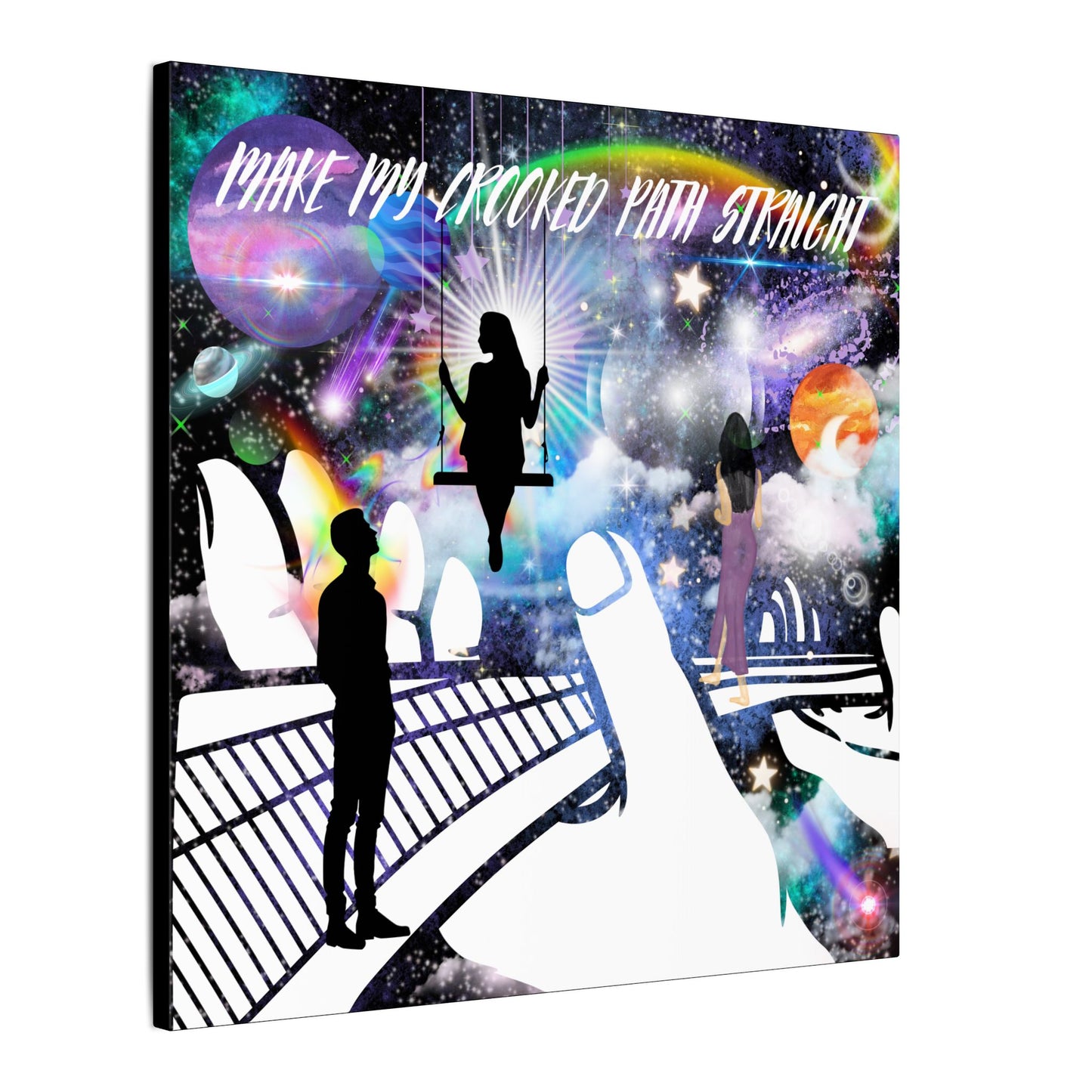 In His Hands - Cosmic Wall Art Canvas Print, Home Decor, Inspirational Decor, Galaxy Artwork, Unique Gift for Space Lovers, Abstract Art