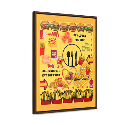 Eat The Fries Canvas Wall Art