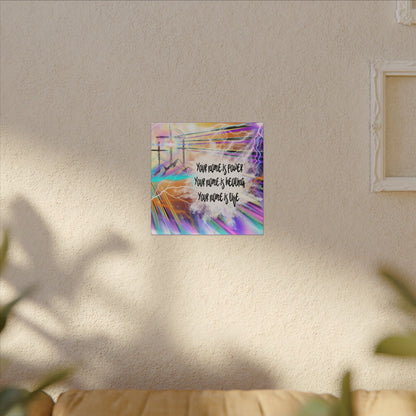 Your Name - Inspirational Wall Art Canvas, Motivational Home Decor, Faith-Based Gift, Religious Art for Home, Modern Canvas Print, Uplifting Artwork