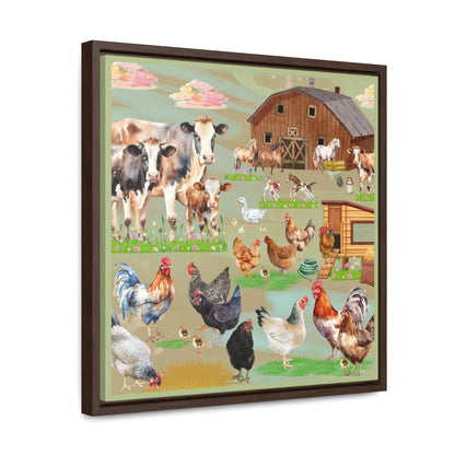 Springtime At The Barnyard Gallery Canvas Wraps, Square Frame