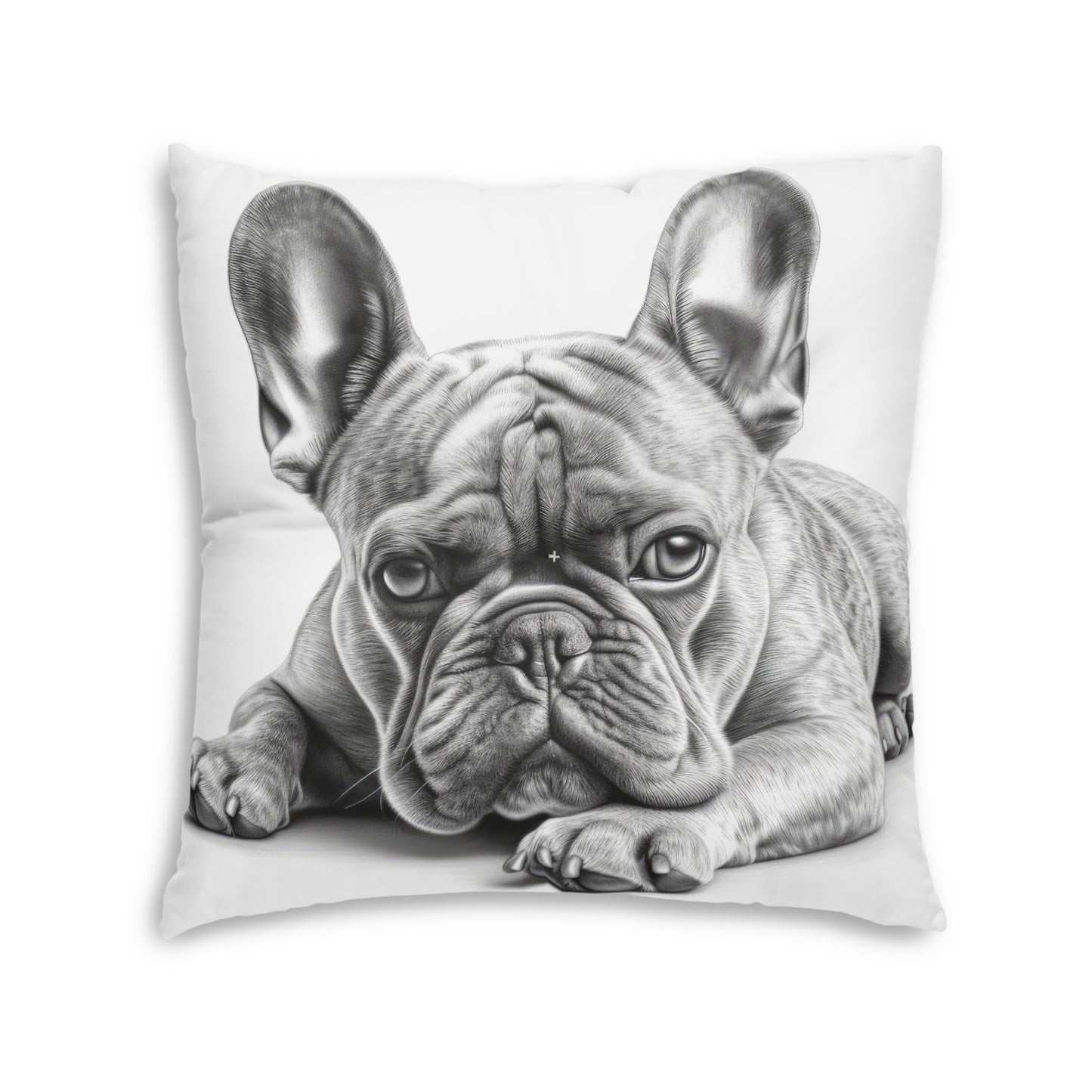 Tufted Floor Pillow, Square Frenchie