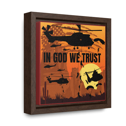 In God We Trust Gallery Canvas Wraps, Square Frame