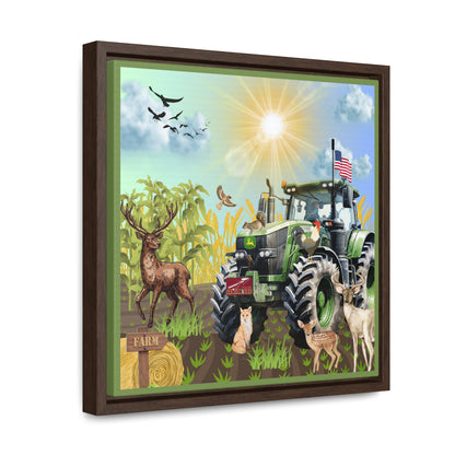 Farming In Florida Seminoles Gallery Canvas Wraps, Square Frame