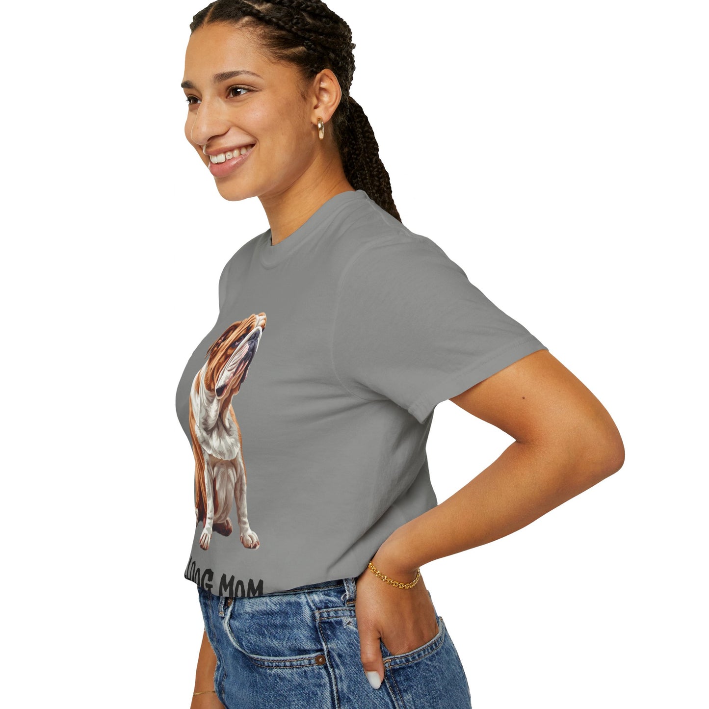 Bulldog Mom Unisex Garment-Dyed T-shirt