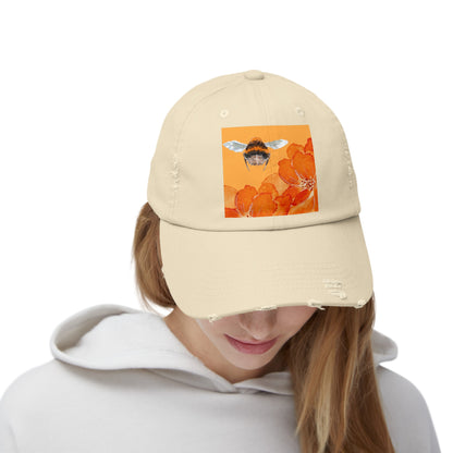 Bee 2 Unisex Distressed Cap