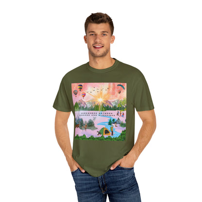 Somewhere Between Lessons And Blessings Unisex Garment-Dyed T-shirt