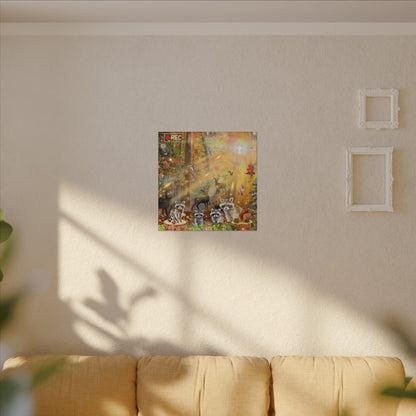 Take A Hike - Nature-Themed Canvas Art, Wildlife Decor, Forest Wall Art, Animal Lovers Canvas, Magical Forest Painting