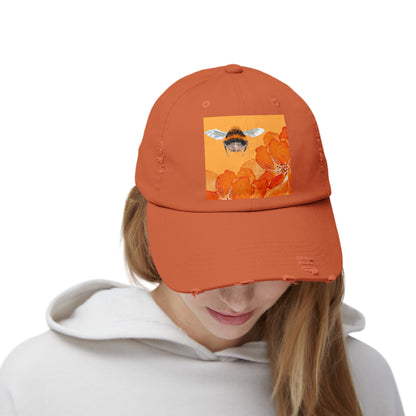 Bee 2 Unisex Distressed Cap