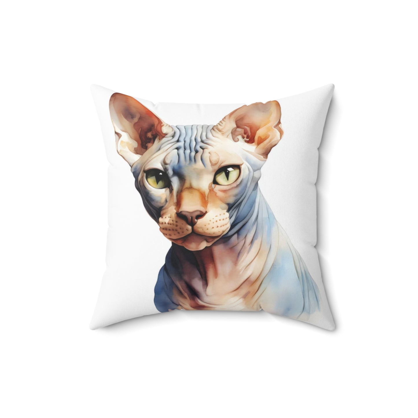 Spun Polyester Square Pillow Sphynx