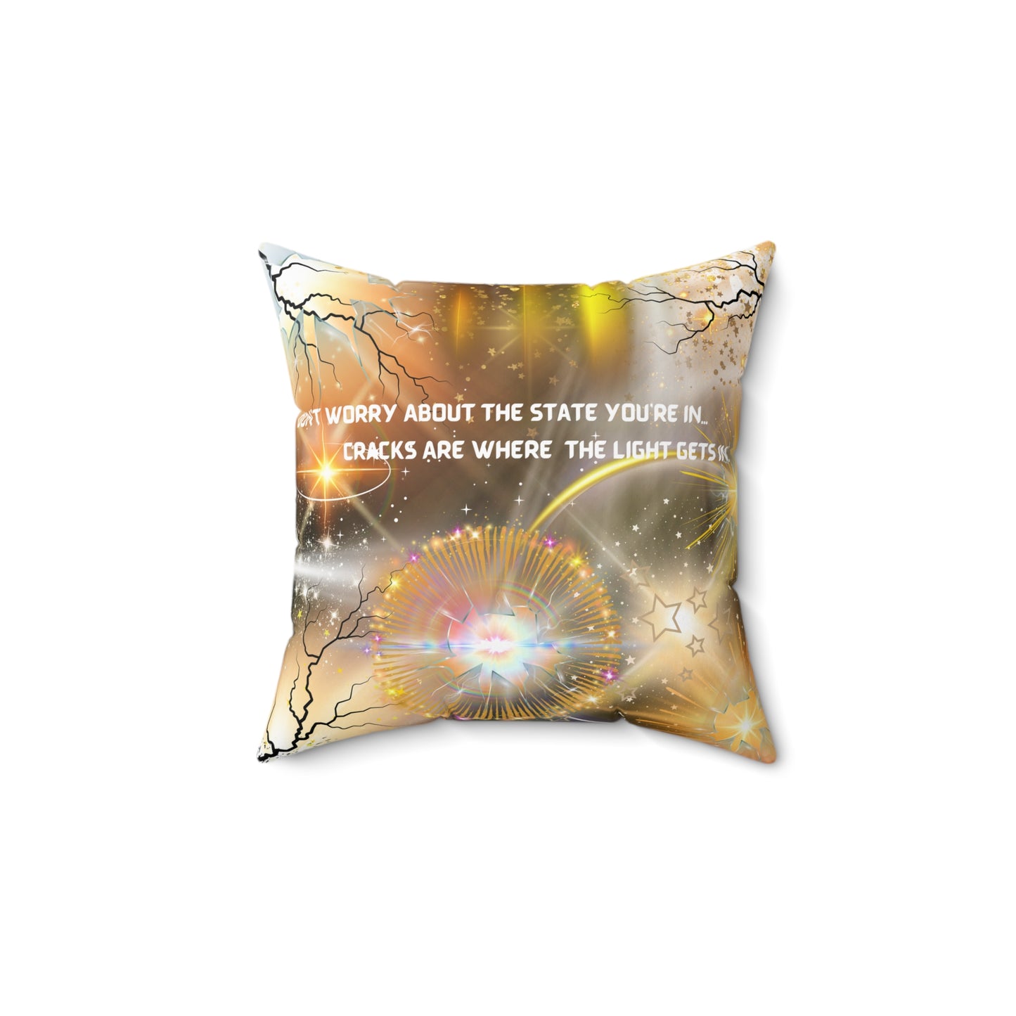 Don't Worry About The State You're In Spun Polyester Square Pillow