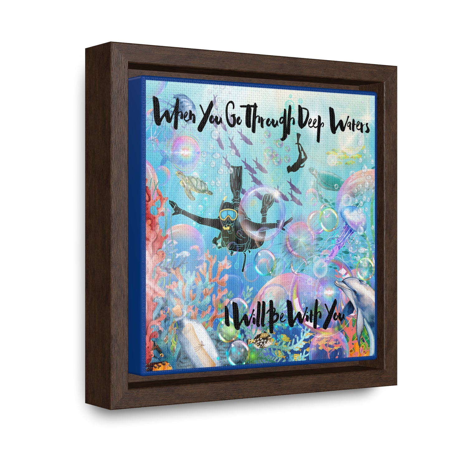 I WIll Be With You Gallery Canvas Wraps, Square Frame