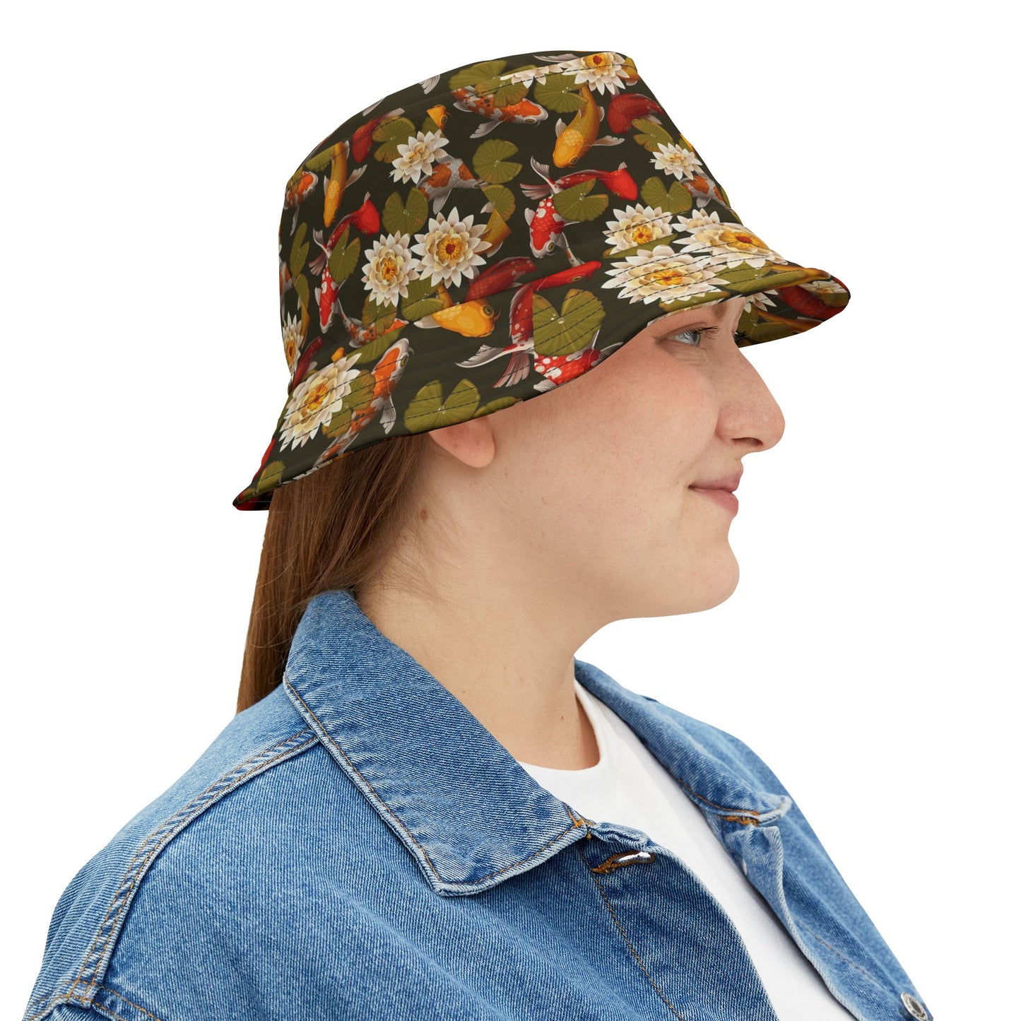 Bucket Hat Koi Lotus