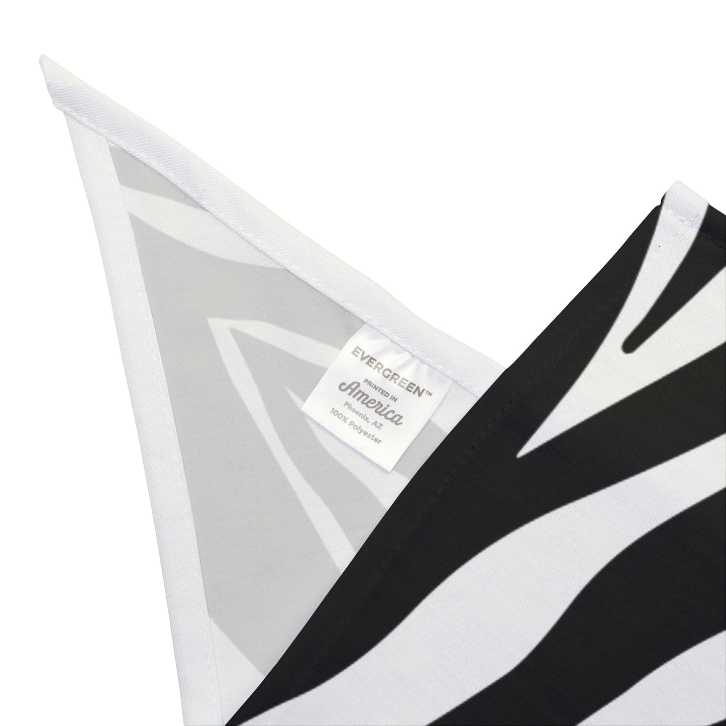 Pet Bandana Zebra Black