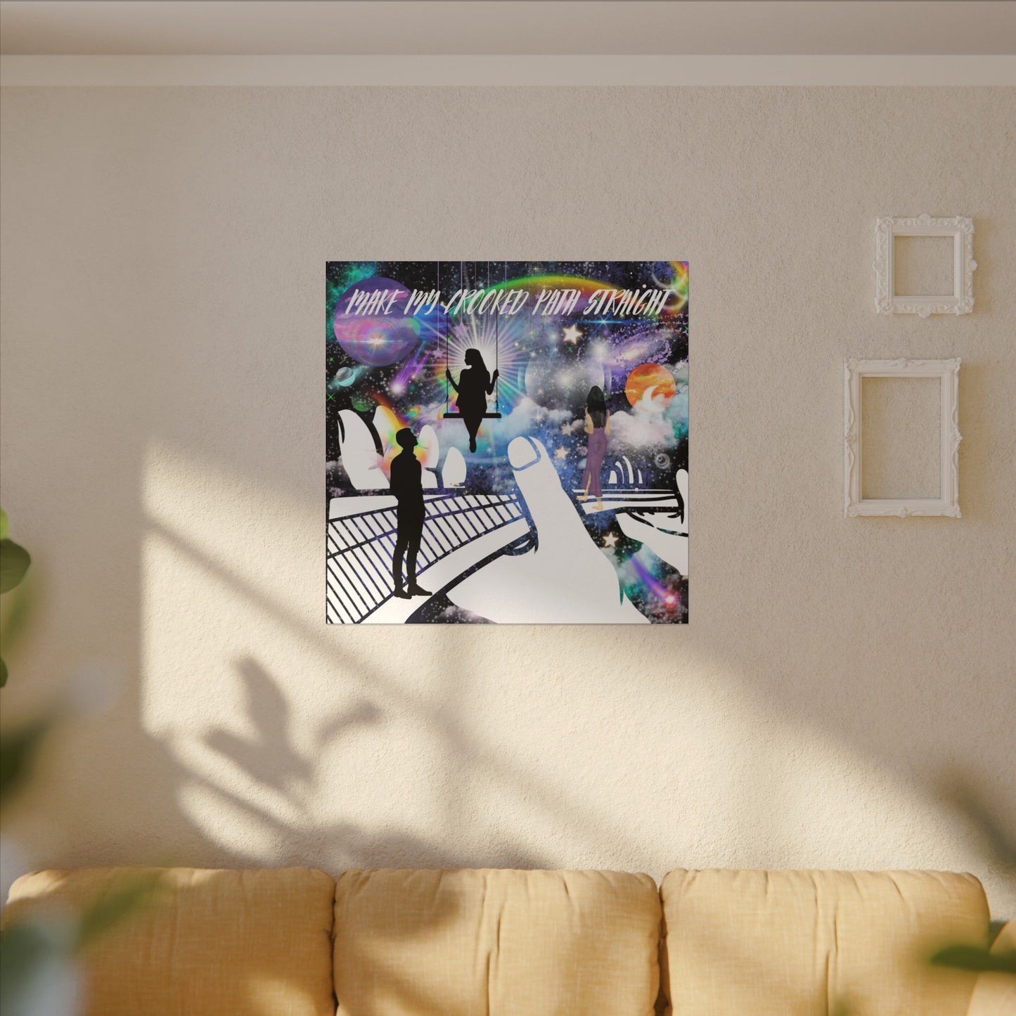 In His Hands - Cosmic Wall Art Canvas Print, Home Decor, Inspirational Decor, Galaxy Artwork, Unique Gift for Space Lovers, Abstract Art