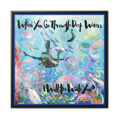 I WIll Be With You Gallery Canvas Wraps, Square Frame