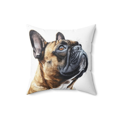 Spun Polyester Square Pillow Frenchie